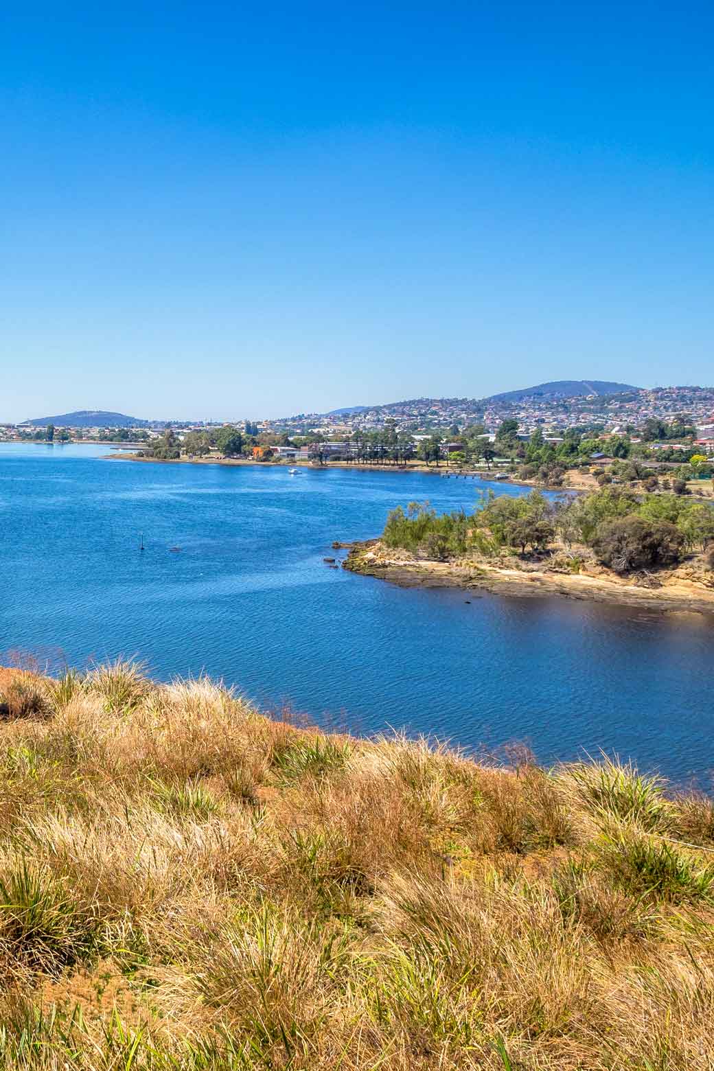 Hobart - view from MONA back over river mouth to city