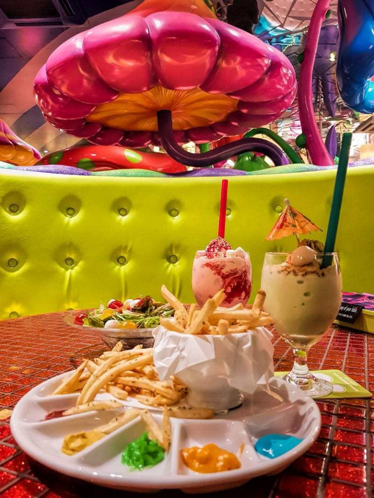 Colourful meals at Kawaii Monster Cafe in Harajuku