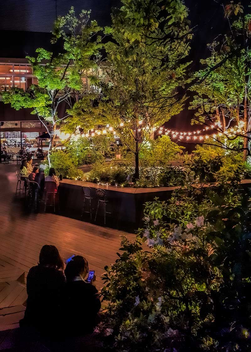 The Starbucks roof garden at Tokyu Plaza in Shibuya, Tokyo