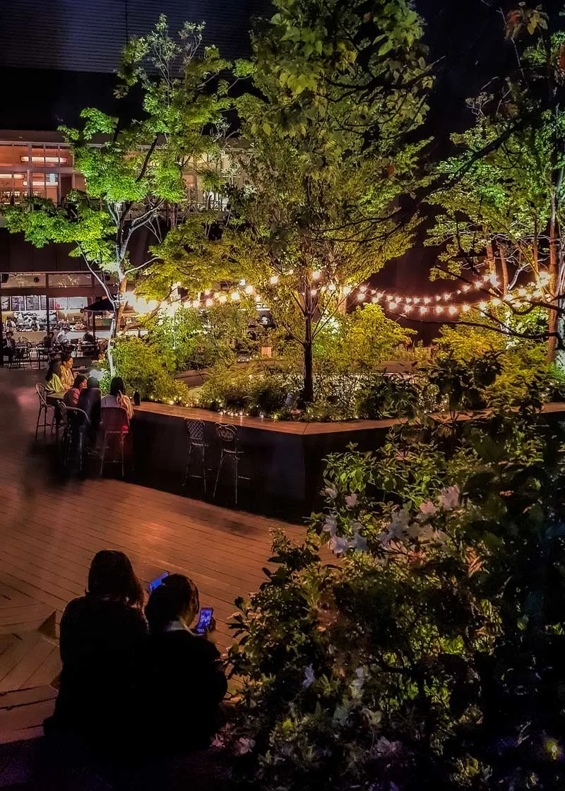 The Starbucks roof garden at Tokyu Plaza in Shibuya, Tokyo