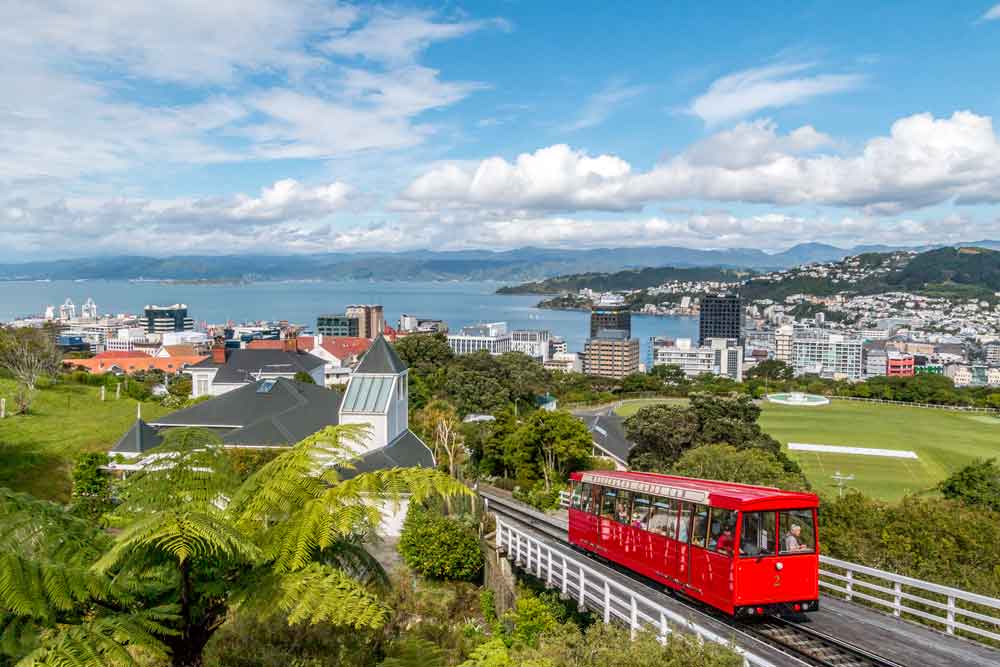 Wellington cable car and view from the top