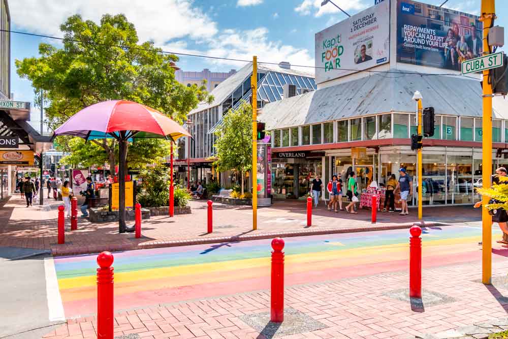 Cuba Street rainbow crossing