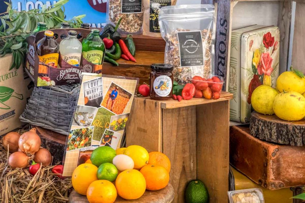 Produce displayed at Taste Bundaberg Festival market