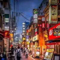 Night street in Tokyo