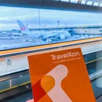 TravelKon Sim arriving at Narita International Airport, Japan