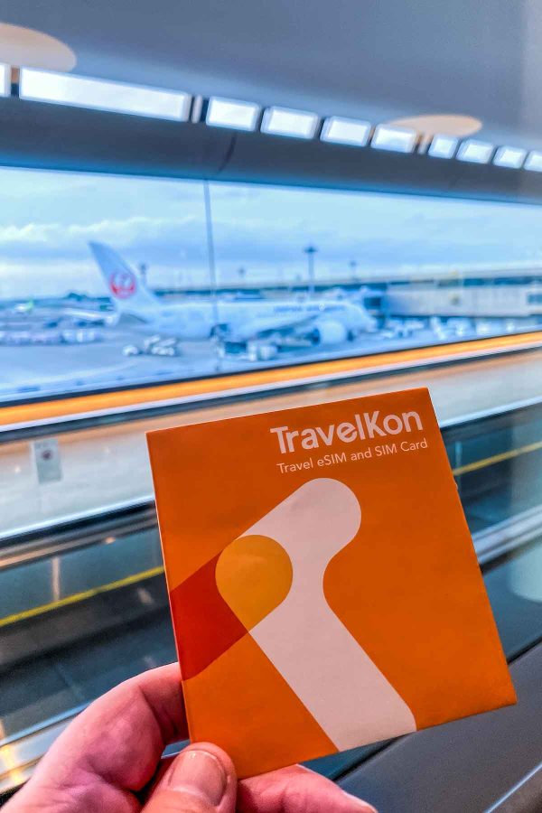 TravelKon Sim arriving at Narita International Airport, Japan