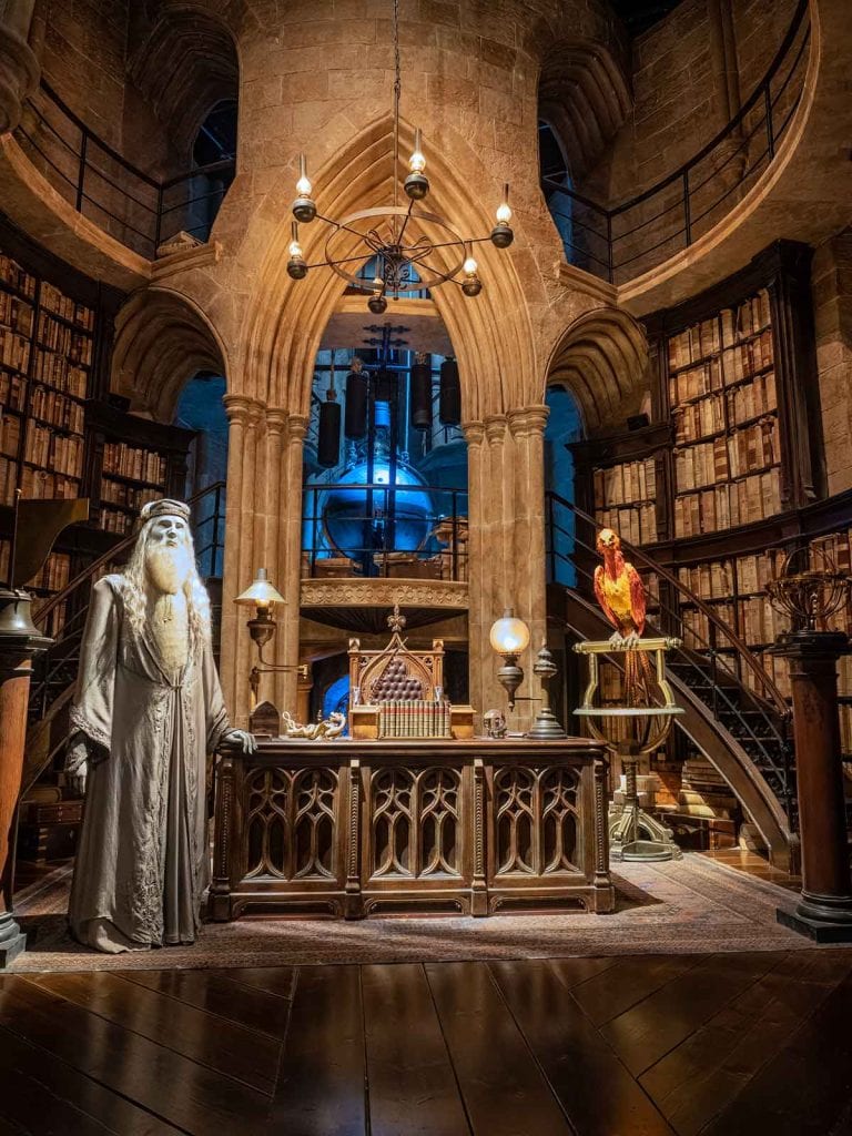 Dumbledores office at the Making of Harry Potter