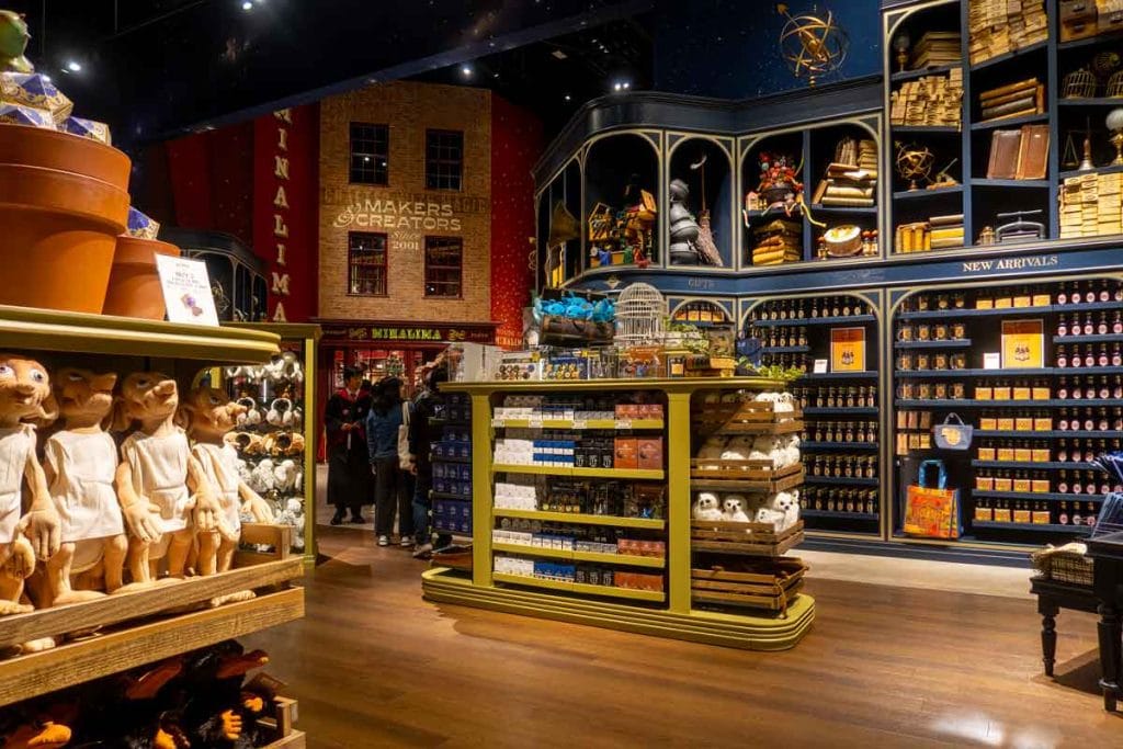The gift shop at Warner Brothers Studio Tour Tokyo