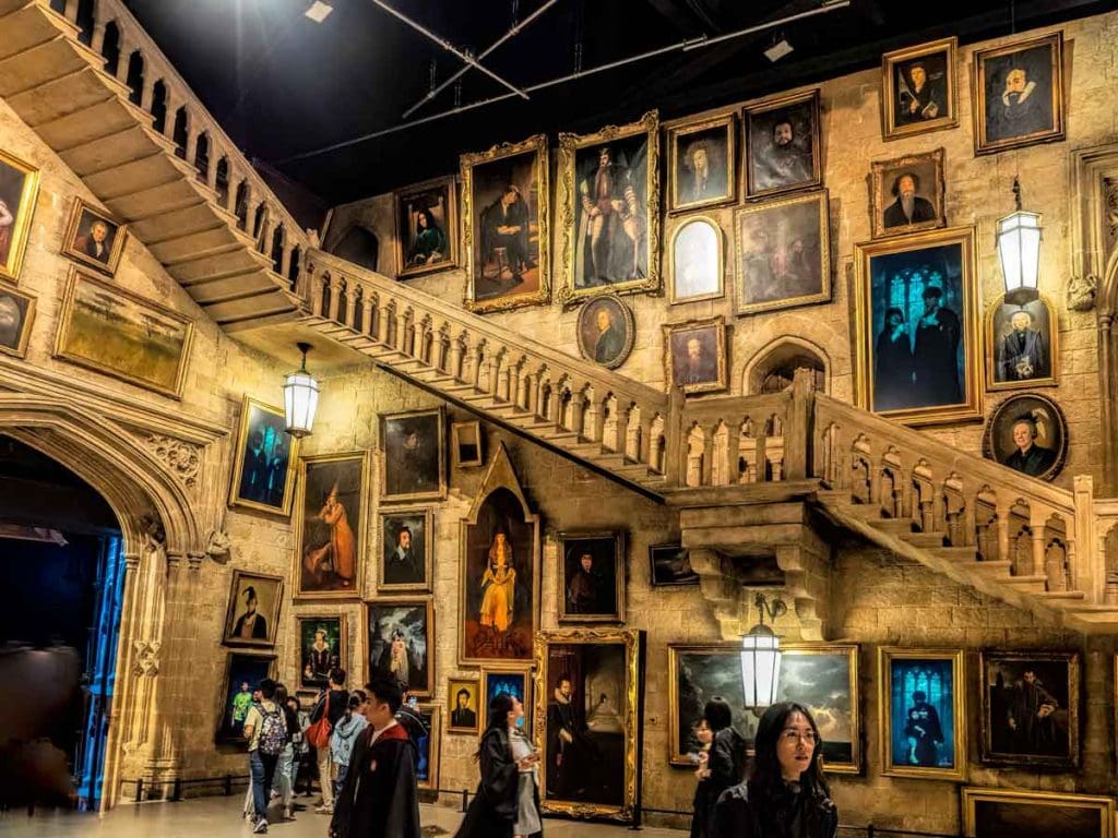 The moving staircase at the Making of Harry Potter in Tokyo